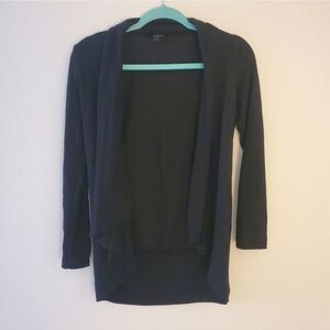 Women's Black Open Front Cardigan